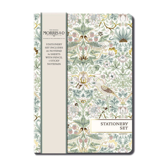 Sticky Notes set con taccuino A5 e matita William Morris
