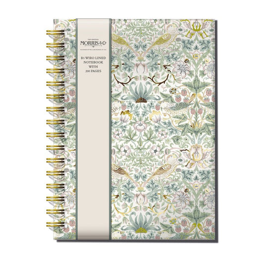 Taccuino a spirale B5, a righe, 200 pagine William Morris