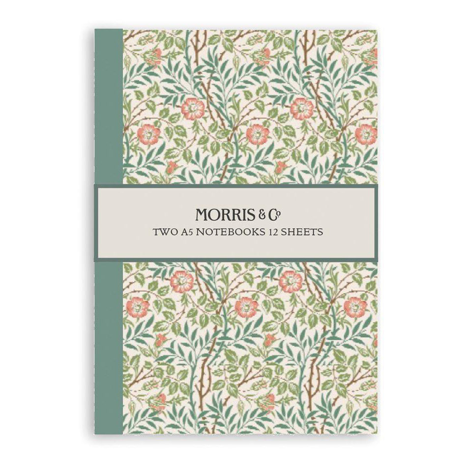 Set 2 taccuini A5 a righe 80 pagine William Morris