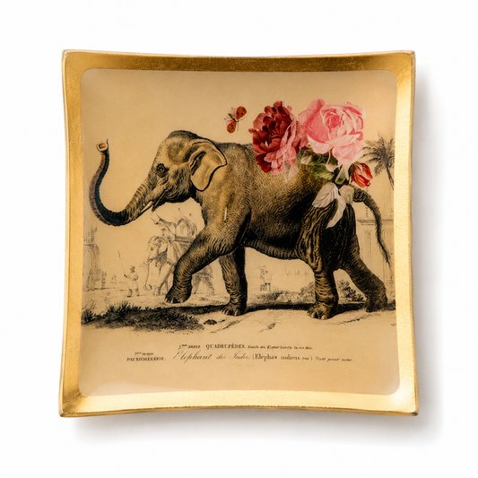 Piattino decorativo Elefante 10 x 10 cm