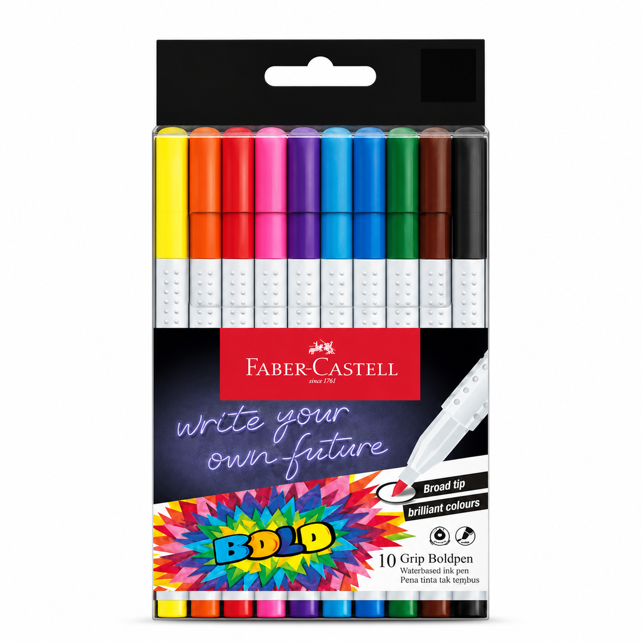 Pennarelli Grip Faber-Castell 10 colori
