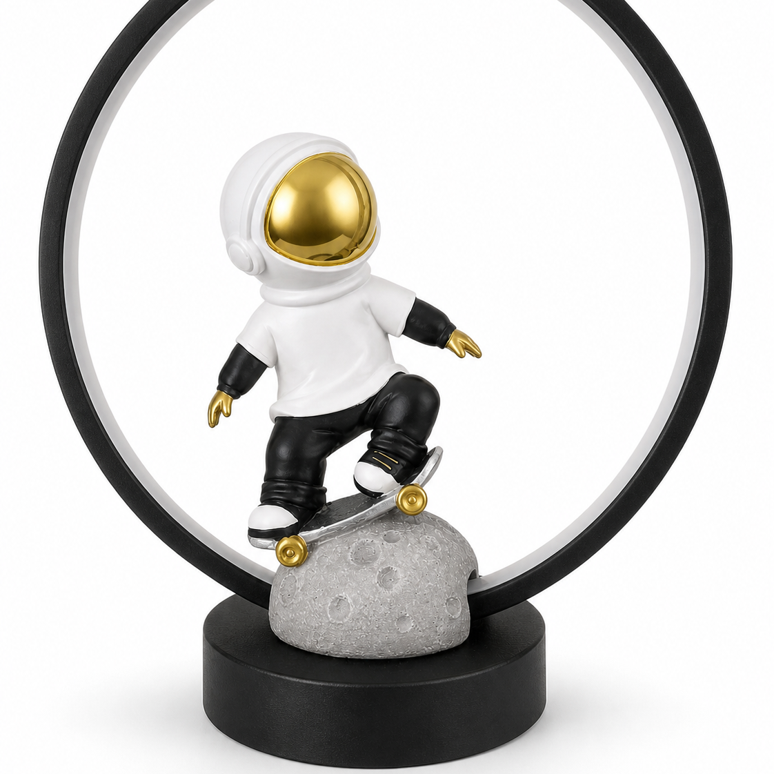 Lampada astronauta con skateboard