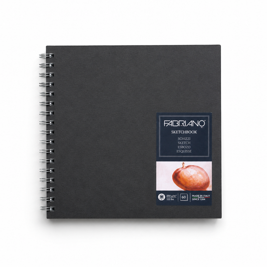Fabriano Drawing Book 15x15 cm – Sketchbook Nero