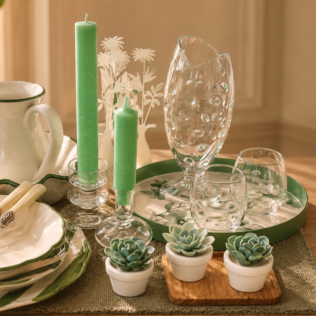 Set 2 bicchieri decorati