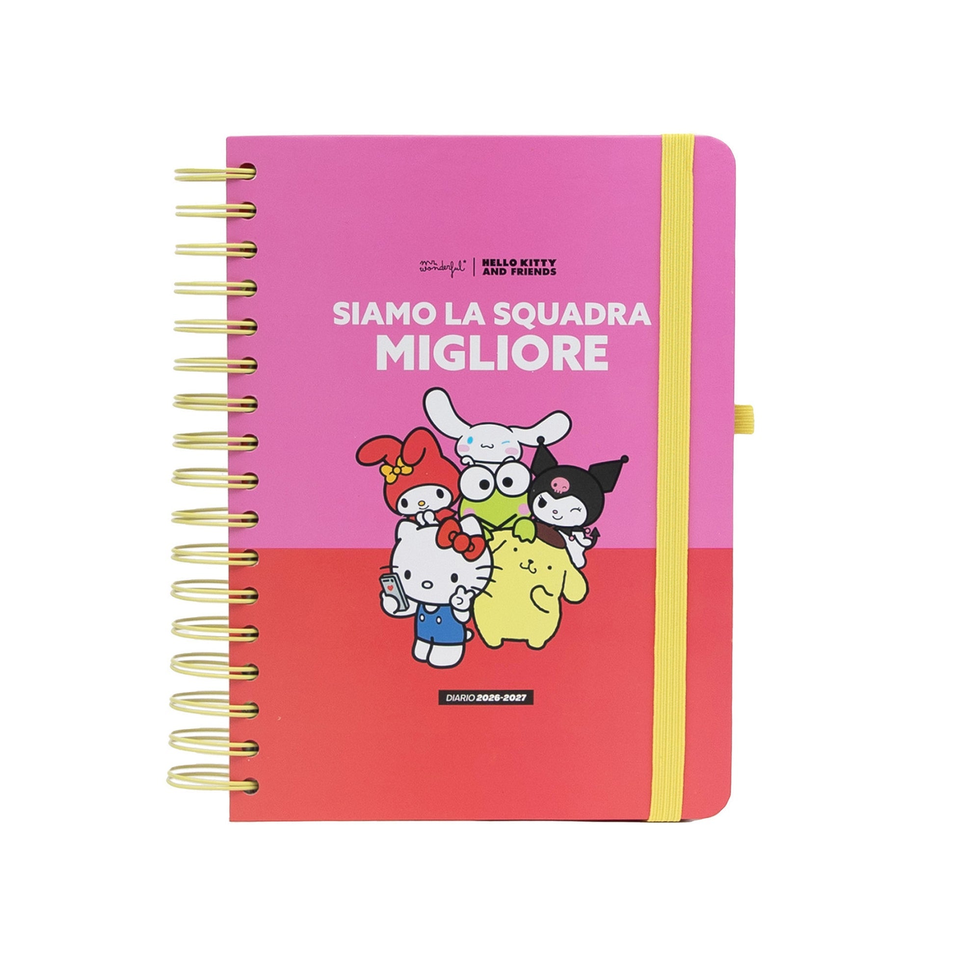 Diario scolastico 2026-27 Hello Kitty&Friends x Mr.Wonderful Giornaliero - Siamo la squadra migliore