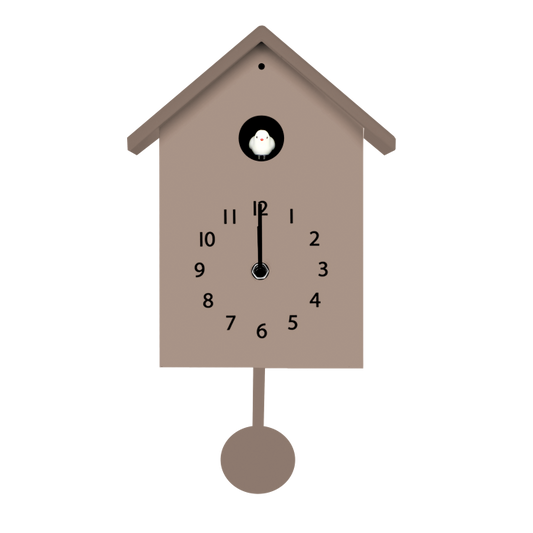 Orologio cucù colore tortora