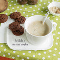 Carica l'immagine nel visualizzatore della galleria, Piatto per Tazza Colazione La felicità è una cosa semplice
