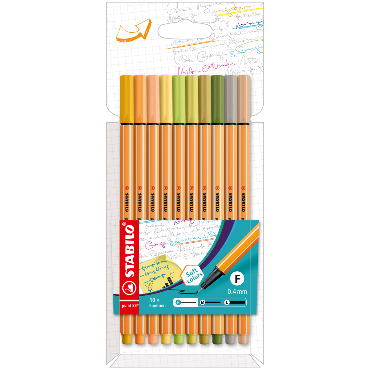 STABILO point 88 Soft Colors astuccio 10 fineliner codice 8810-22