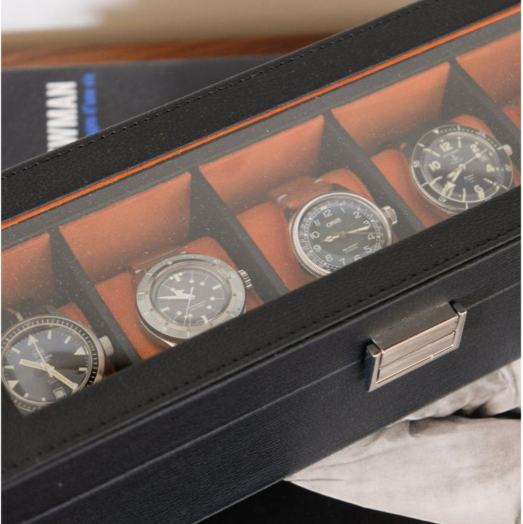 Custodia orologi Jean 5 posti nera