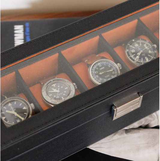 Custodia orologi Jean 5 posti nera