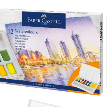 Acquerelli Faber-Castell 12 colori compatto