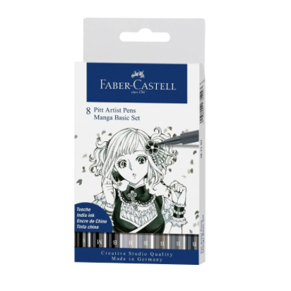 Pitt Artist Pen Manga Set 8 pezzi
