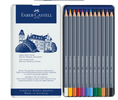 Carica l'immagine nel visualizzatore della galleria, Matite acquarellabili Goldfaber Aqua 12 colori in astuccio metallo
