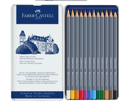 Matite acquarellabili Goldfaber Aqua 12 colori in astuccio metallo