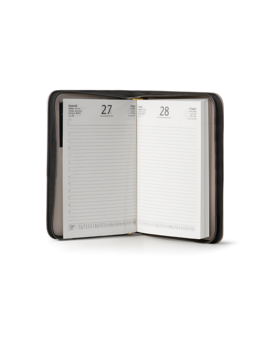 Agenda Giornaliera Gate Femme con Zip 15x21 Beige 2026