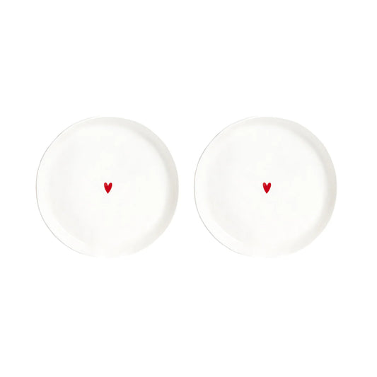 Set 2 piatti dessert Cuore