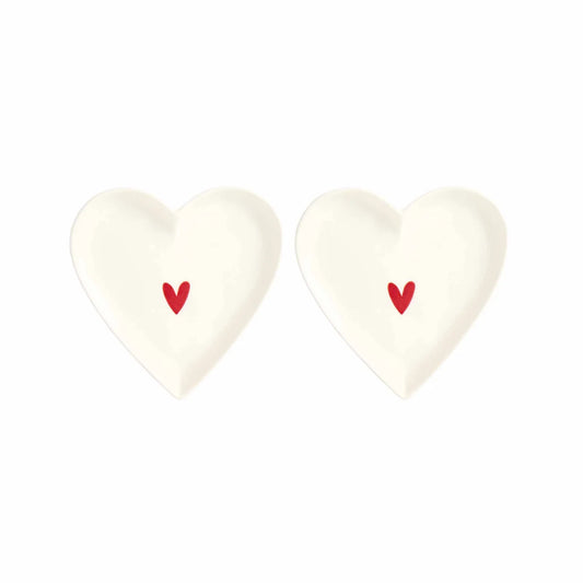 Set 2 piatti Cuore Rosso 12 cm Simple Day