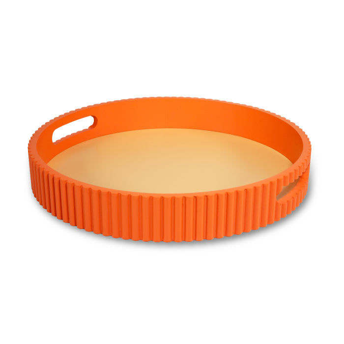 Vassoio Ø 30 cm in MDF colore arancione