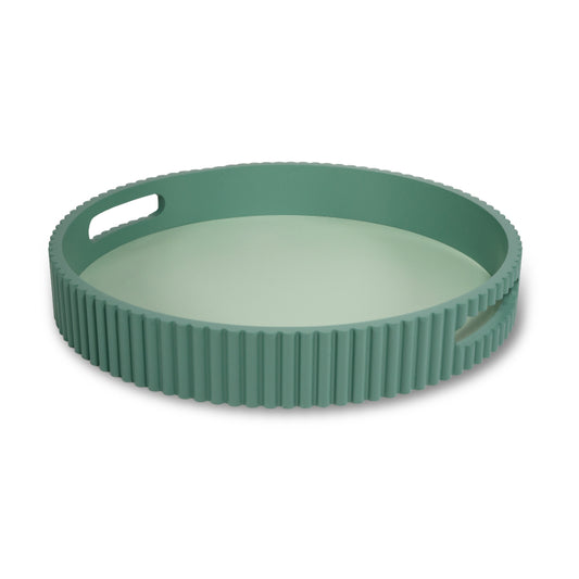 Vassoio Ø 30 cm in MDF colore verde