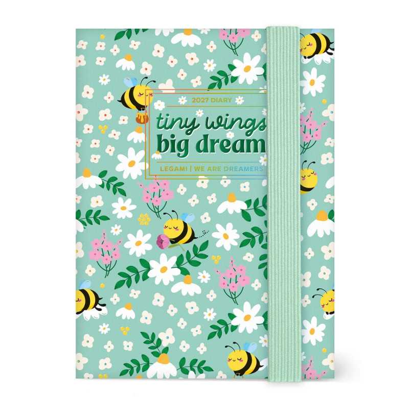 Agenda Legami 2027 Settimanale Small Bee Green