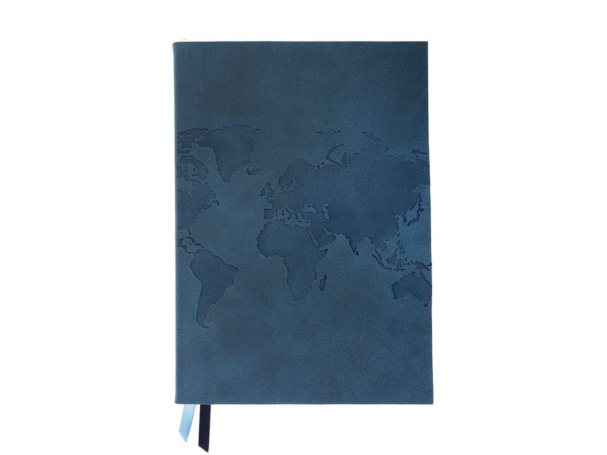 Artebene taccuino Majoie blu con mappa del mondo