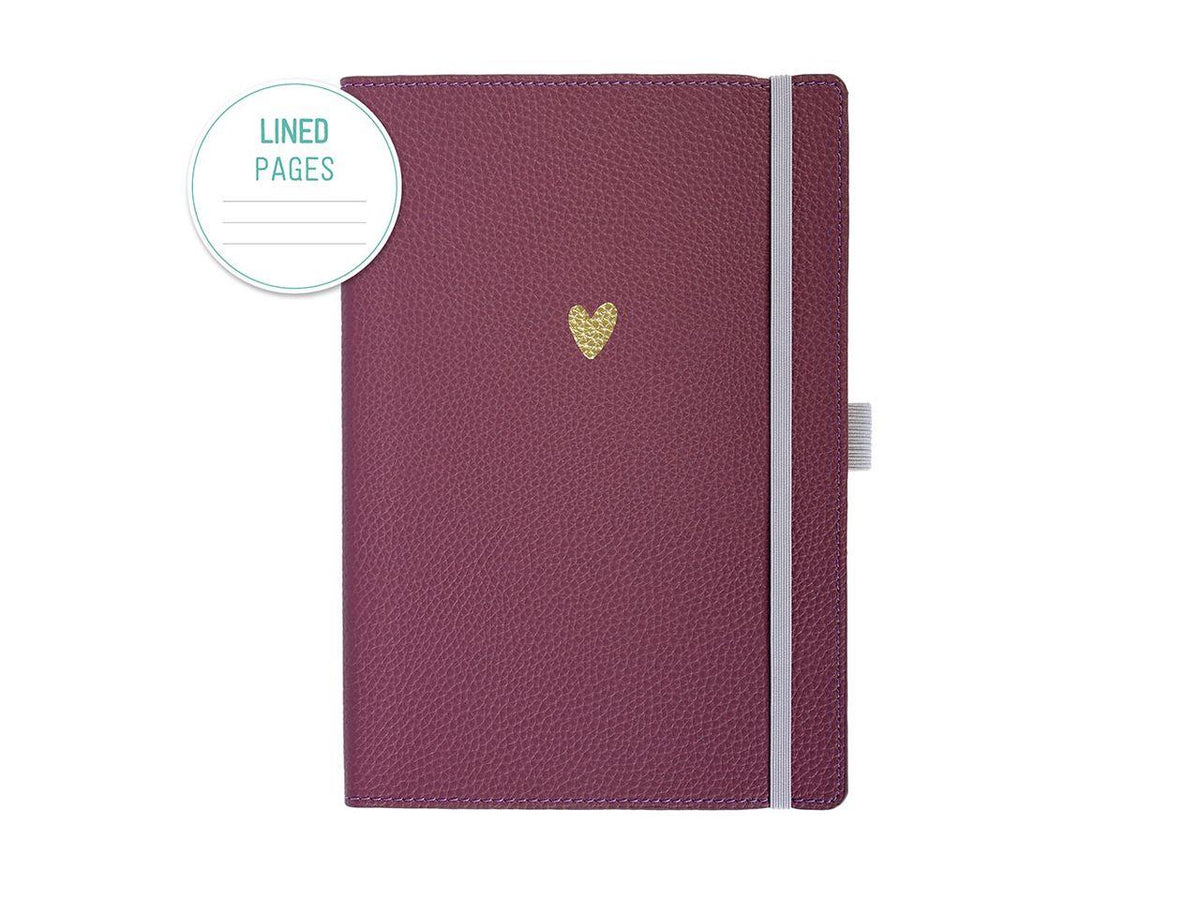 Artebene notebook Majoie viola con cuore dorato