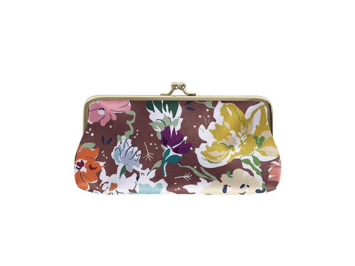 Artebene pochette floreale in cotone con clip