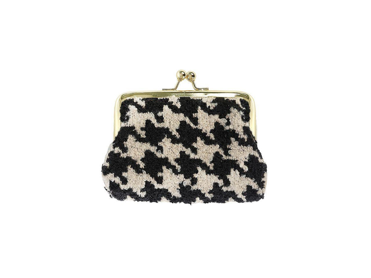 Artebene borsello pied-de-poule con chiusura a clip