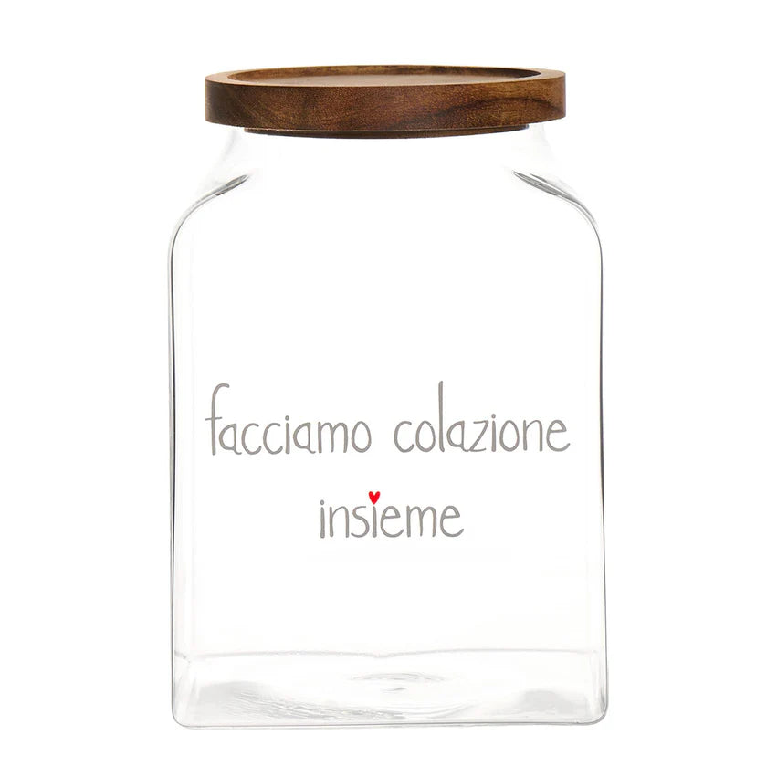 Barattolo Facciamo colazione insieme 15x15x22 cm