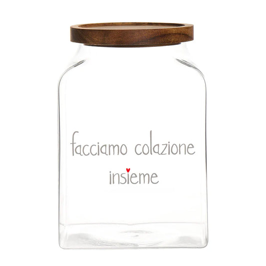 Barattolo Facciamo colazione insieme 15x15x22 cm