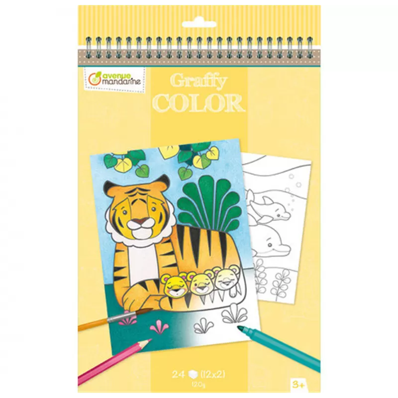 Album da Colorare con Spirale a Tema Giocattoli – 24 Fogli (21x28 cm)