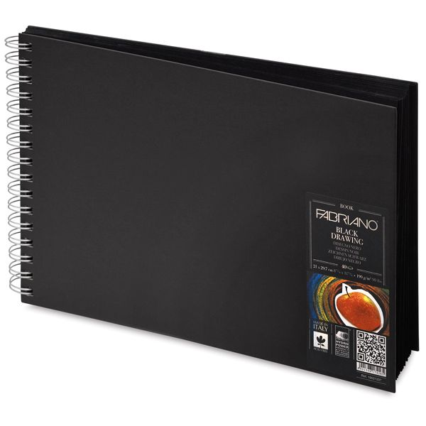Fabriano Black Drawing Book A4 190 g 40 fogli