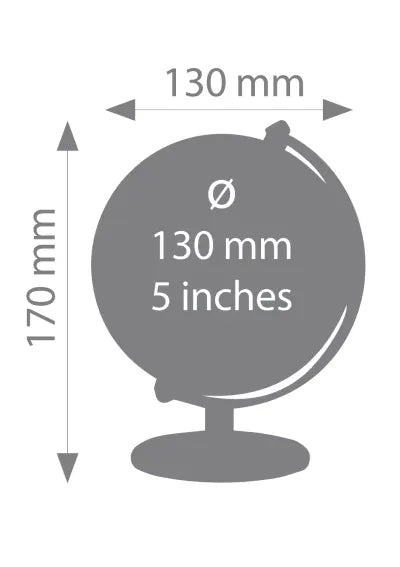Mini Globo da Scrivania Silver