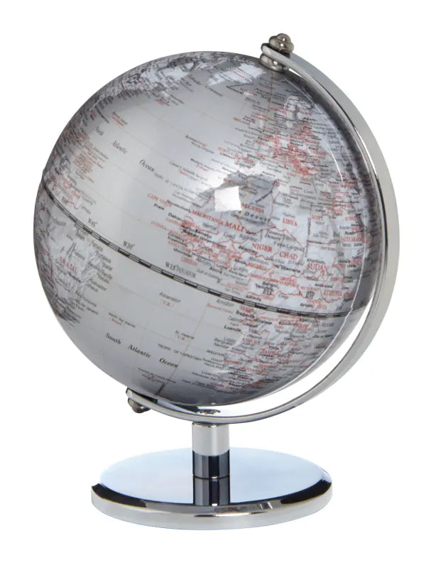 Mini Globo da Scrivania Silver