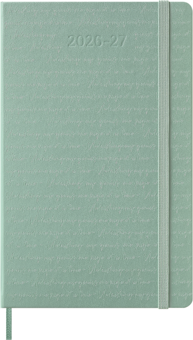 Moleskine Agenda 18 Mesi Settimanale Notebook - Large, Verde Salvia, Copertina rigida, 2027