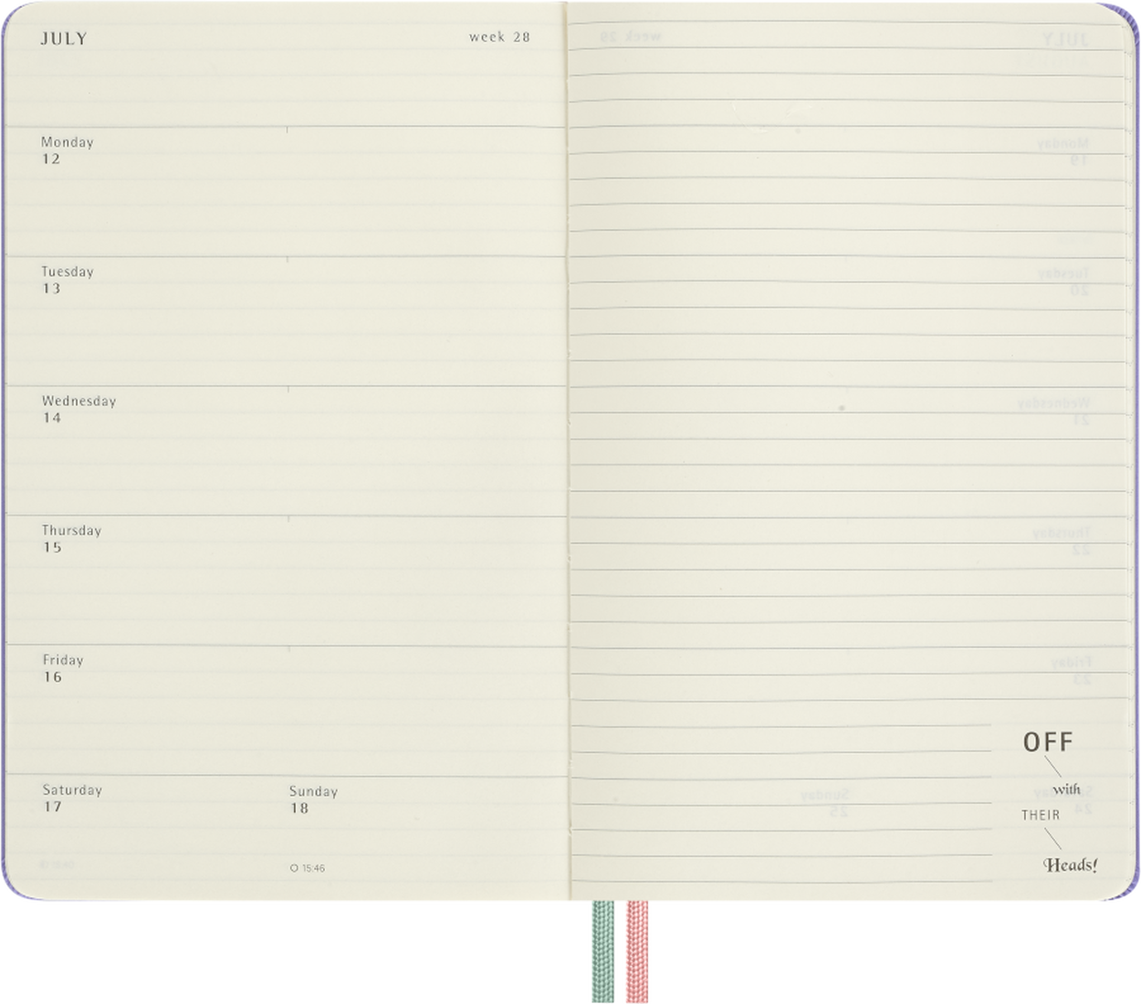 Moleskine Agenda 18 Mesi Alice in Wonderland - Large, Copertina rigida, 2027