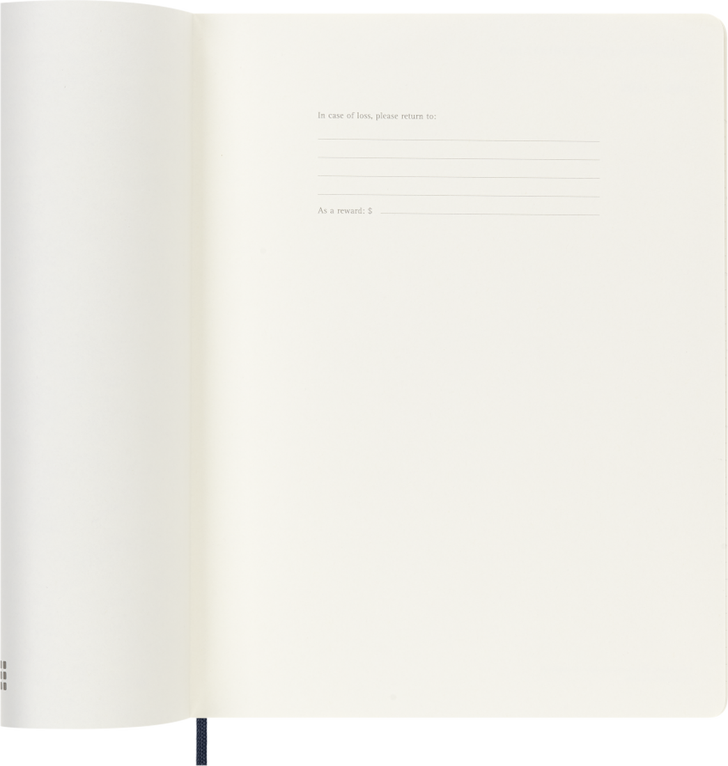 Agenda Moleskine 2027 Settimanale con Note XL Nera Copertina Morbida