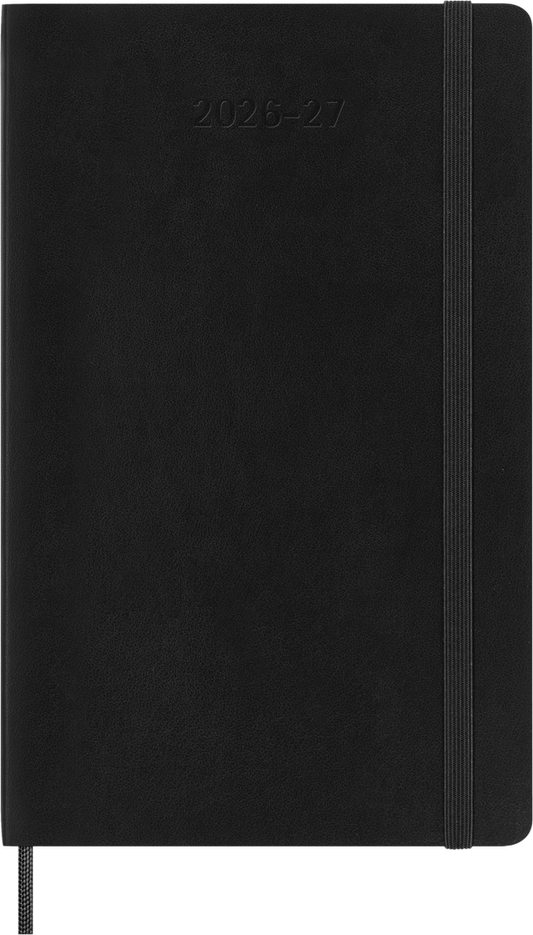 Moleskine Agenda 18 Mesi Giornaliera - Large, Nero, Copertina rigida, 2027