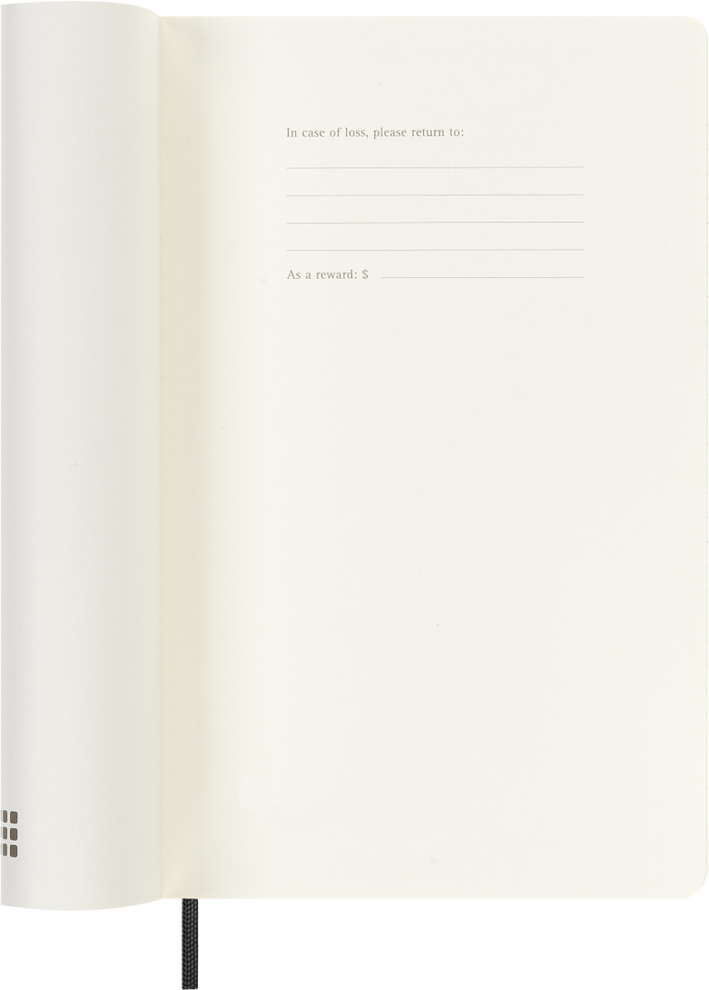 Moleskine Agenda 18 Mesi Giornaliera - Large, Nero, Copertina rigida, 2027