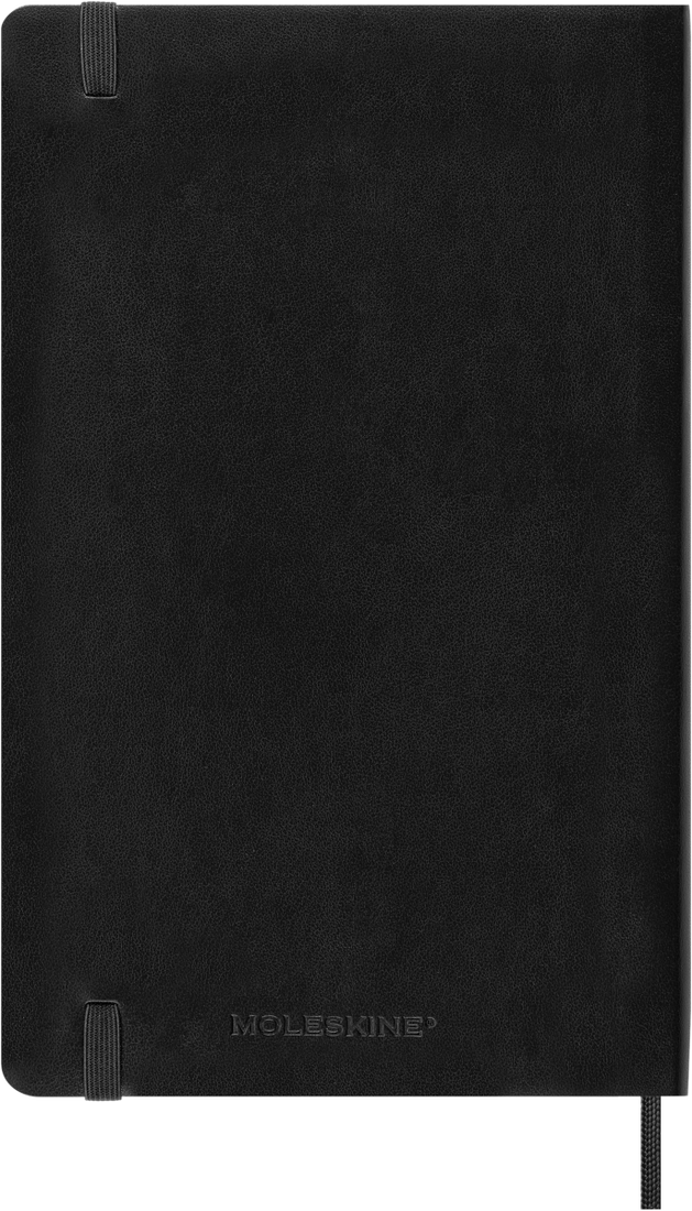 Moleskine Agenda 18 Mesi Giornaliera - Large, Nero, Copertina rigida, 2027