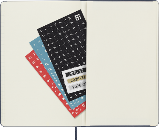 Moleskine Agenda 18 Mesi Settimanale Notebook - Large, Blu Zaffiro, Copertina rigida, 2027