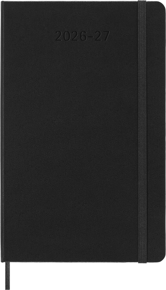 Moleskine Agenda 18 Mesi Settimanale Notebook - Large, Nero, Copertina rigida, 2027