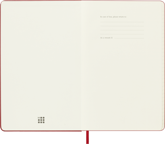 Moleskine Agenda 18 Mesi Settimanale Notebook - Large, Rosso Scarlatto, Copertina morbida, 2027