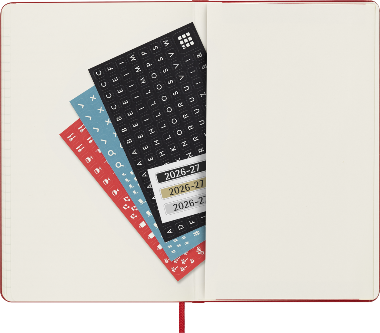 Moleskine Agenda 18 Mesi Settimanale Notebook - Large, Rosso Scarlatto, Copertina morbida, 2027