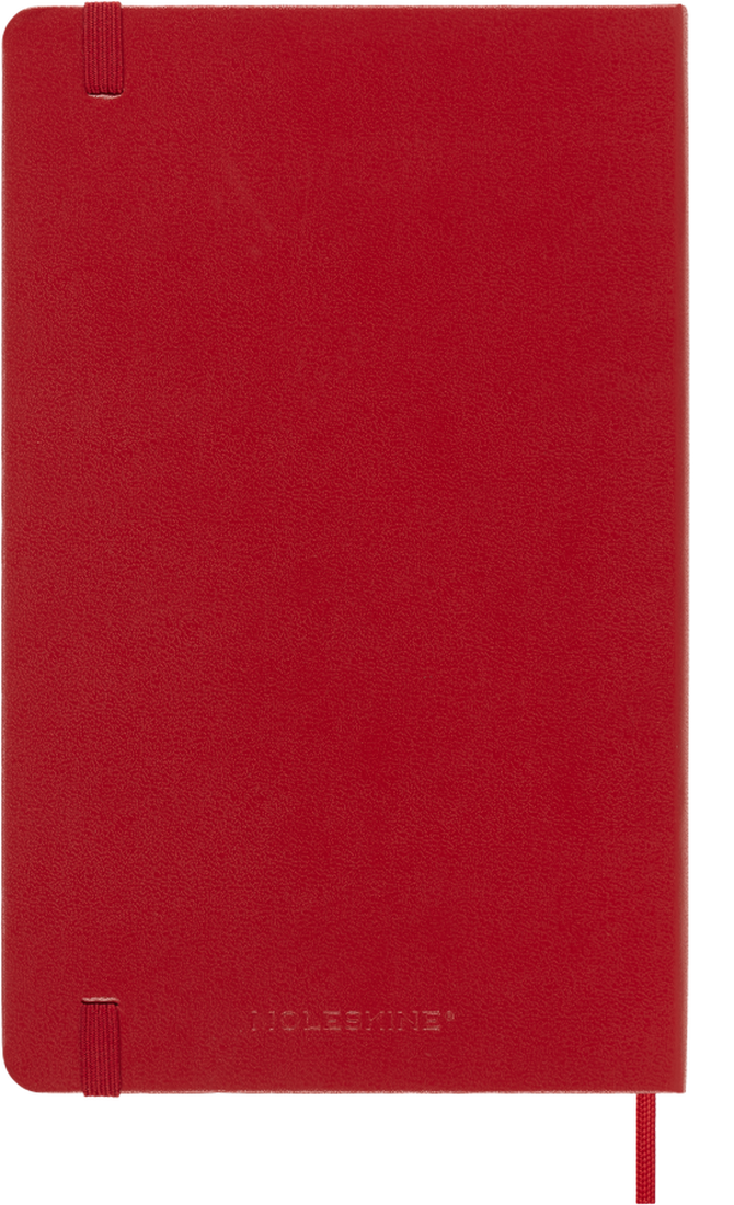 Moleskine Agenda 18 Mesi Settimanale Notebook - Large, Rosso Scarlatto, Copertina rigida, 2027