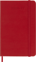 Carica l'immagine nel visualizzatore della galleria, Moleskine Agenda 18 Mesi Settimanale Notebook - Pocket, Rosso Scarlatto, Copertina rigida, 2027

