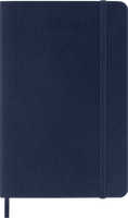 Carica l'immagine nel visualizzatore della galleria, Moleskine Agenda 18 Mesi Settimanale Notebook - Pocket, Blu Zaffiro, Copertina rigida, 2027
