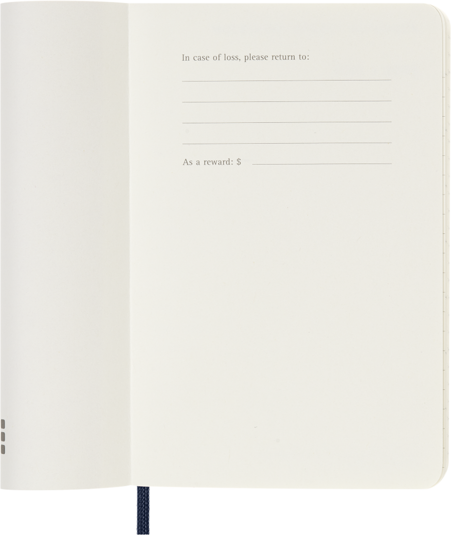 Moleskine Agenda 18 Mesi Settimanale Notebook - Pocket, Blu Zaffiro, Copertina rigida, 2027