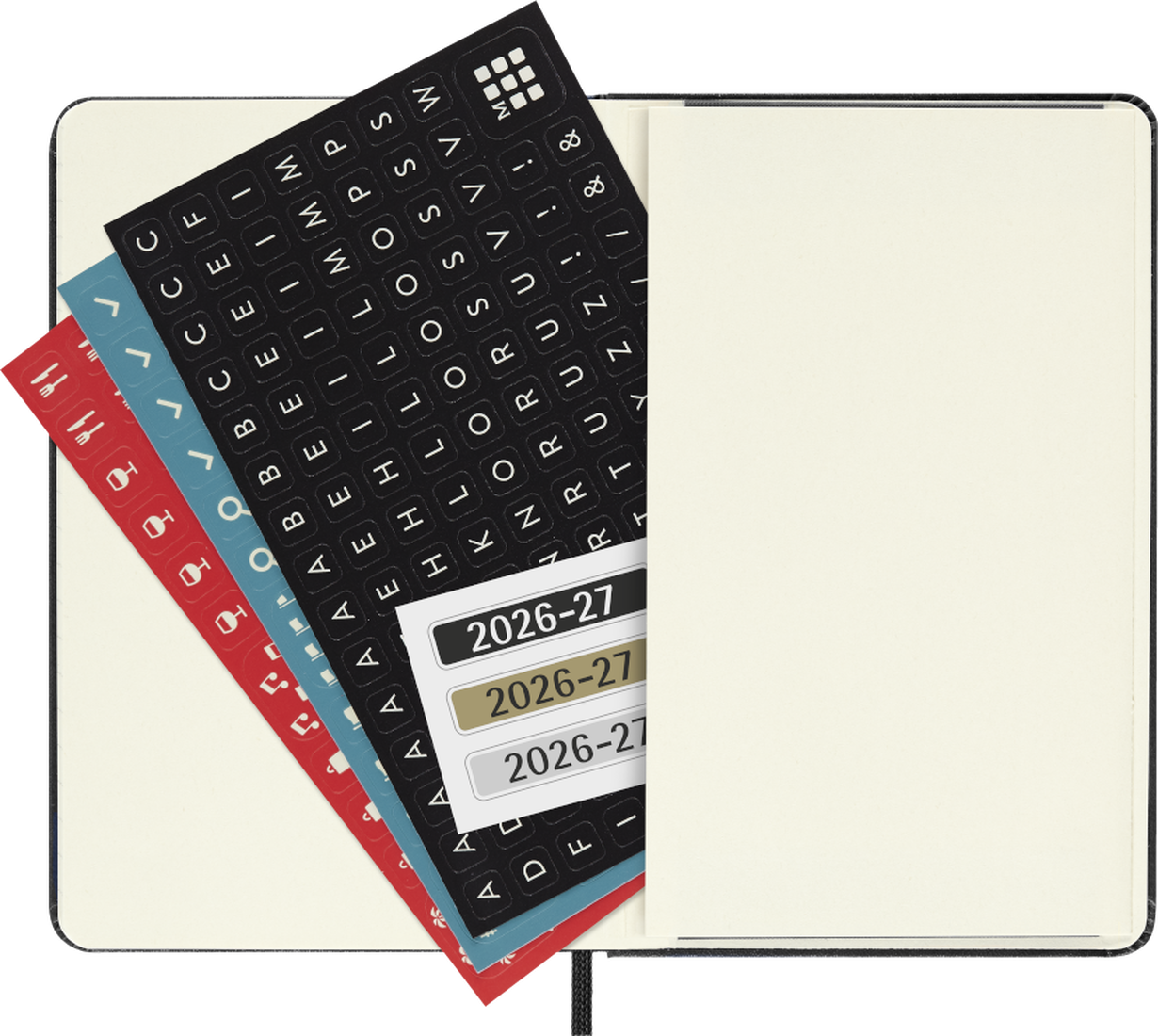 Moleskine Agenda 18 Mesi Settimanale Notebook - Pocket, Nero, Copertina rigida, 2027