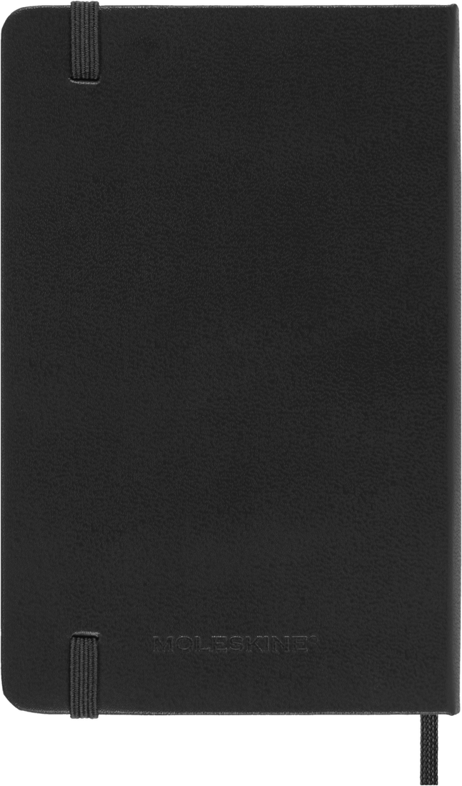 Moleskine Agenda 18 Mesi Settimanale Orizzontale - Pocket, Nero, Copertina rigida, 2027